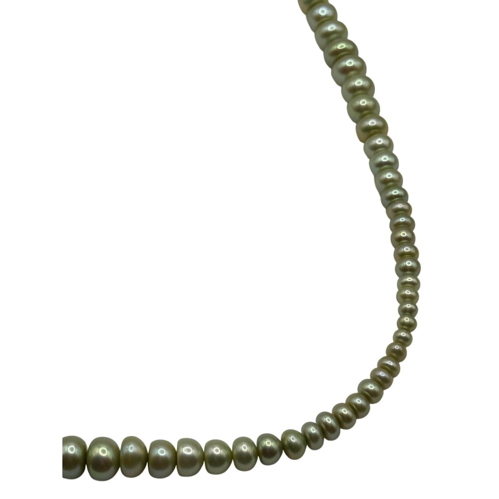 Honora Pearl Necklace Green 18" Sterling‎ Silver 925 Clasp